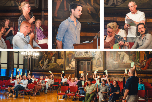 Diskussionen und Abstimmungen im historischen Festsaal des Erfurter Rathauses. Fotos: Denise Leisner
